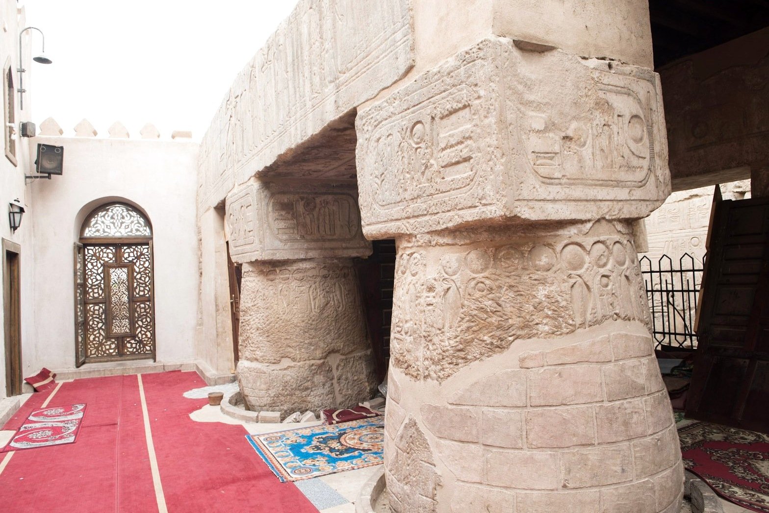 Ancient carved column within the mosque